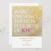 Moderner Goldstaubmarmor Psalm Weihnachtsfeiertag Feiertagskarte (Vorne/Hinten)