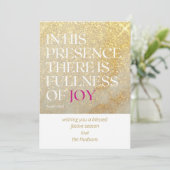 Moderner Goldstaubmarmor Psalm Weihnachtsfeiertag Feiertagskarte (Stehend Vorderseite)