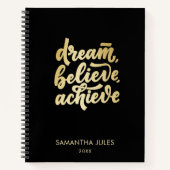 Moderner Goldtraum soll Motivierend werden Notizblock (Vorderseite)