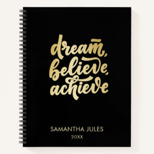 Moderner Goldtraum soll Motivierend werden Notizblock