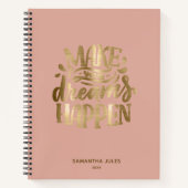 Moderner Goldtraum soll Motivierend werden Notizblock (Vorderseite)