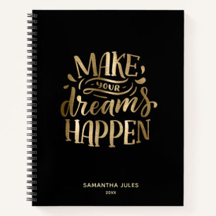 Moderner Goldtraum soll Motivierend werden Notizblock