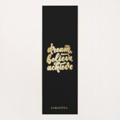 Moderner Goldtraum soll Motivierend werden Yogamatte (Rückseite)