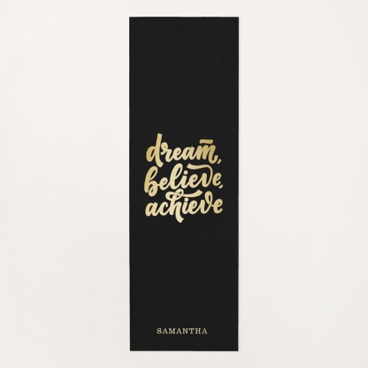Moderner Goldtraum soll Motivierend werden Yogamatte (Vorderseite)