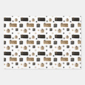 moderner Goldurlaub Geschenkpapier Set (Vorderseite 3)