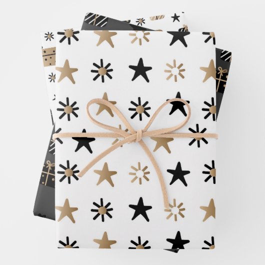 moderner Goldurlaub Geschenkpapier Set (Beispiel)