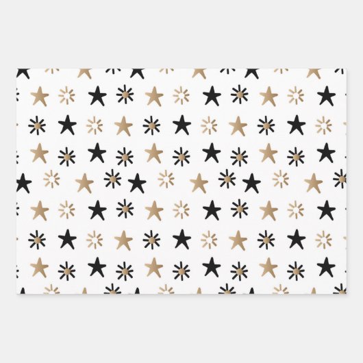 moderner Goldurlaub Geschenkpapier Set (Vorderseite)