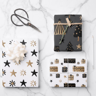 moderner Goldurlaub Geschenkpapier Set