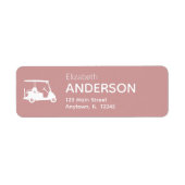 Moderner Golf Cart Dusty Rose Rücksendeadresse (Vorne)