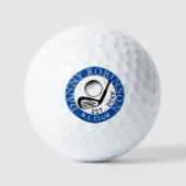 Moderner Golf Club Name Etabliertes Jahr Golf Ball (Vorderseite)