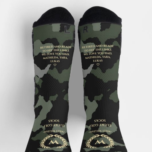 MODERNER GOLF-MONOGRAMM-GOLF SOCKEN (Oben)