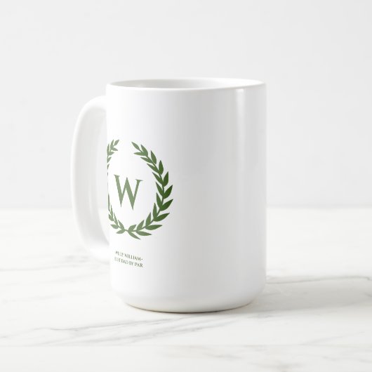 MODERNER GOLF VATER GOLF VATER'S DAY MONOGRAM KAFFEETASSE (Vorderseite Links)