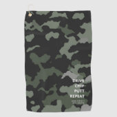 MODERNER GOLF VATER'S DRIVE CHIP PUTT WIEDERHOLEN GOLFHANDTUCH (Vorderseite)