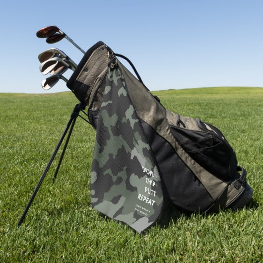 MODERNER GOLF VATER'S DRIVE CHIP PUTT WIEDERHOLEN GOLFHANDTUCH (Gras)