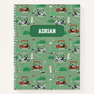 Moderner Golfer-Golf-Themen-Name Notizblock