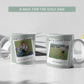 Moderner Golfer-Vater 3 Foto-Collage mit benutzerd Kaffeetasse