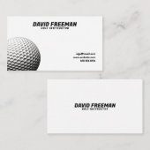 Moderner Golflehrer in Weiß und Schwarz Ball Visitenkarte (Vorne/Hinten)