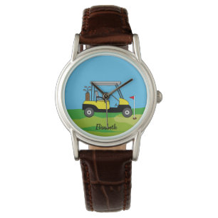Moderner Golfplatz & Green Course Personalisiert Armbanduhr