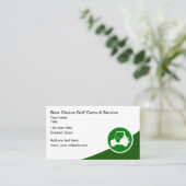 Moderner Golfwagen und Golfwagen Visitenkarte (Stehend Vorderseite)