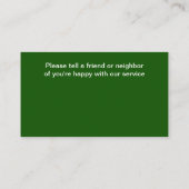 Moderner Golfwagen und Golfwagen Visitenkarte (Rückseite)