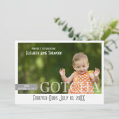 Moderner Gotcha-Tag - Adoption Ankündigung (Stehend Vorderseite)