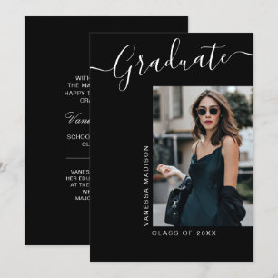 Moderner Grad 1 Foto Elegantes Skript Ankündigung