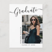 Moderner Grad | 1 Foto Elegantes Skript Postkarte (Vorderseite)