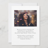 Moderner Grad 2 Foto Abschluss Ankündigung (Rückseite)