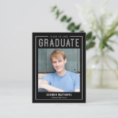 Moderner Grad bearbeitbarer Abschluss Postkarte (Stehend Vorderseite)