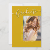 Moderner Grad | Canary Yellow 1 Foto Elegantes Skr Ankündigung (Vorderseite)