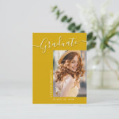 Moderner Grad | Canary Yellow 1 Foto Elegantes Skr Postkarte (Stehend Vorderseite)