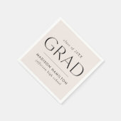 Moderner Grad Cream Abschluss Serviette (Ecke)