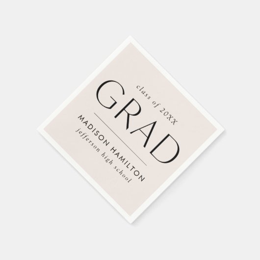 Moderner Grad Cream Abschluss Serviette (Ecke)