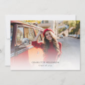 Moderner Grad Foto Abschluss 2025 Dankeskarte (Vorderseite)