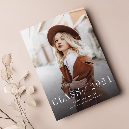 Moderner Grad Foto Abschluss Ankündigung