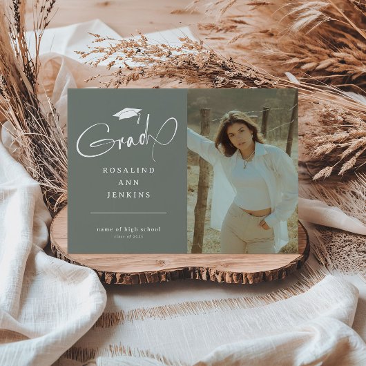 Moderner Grad Foto Abschluss Ankündigung