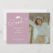 Moderner Grad Foto Abschluss Ankündigung (Vorderseite)