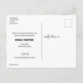 Moderner Grad-Foto-Abschluss der Klasse 2024 Ankündigungspostkarte (Rückseite)