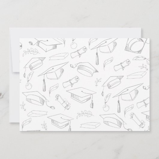 Moderner Grad Foto Abschluss Einladung (Rückseite)