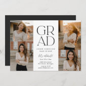 Moderner Grad | Foto Collage Abschluss Einladung (Vorne/Hinten)