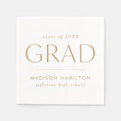 Moderner Grad Gold Abschluss Serviette (Vorderseite)