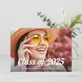 Moderner Grad | Gruppe 2025 Foto Graduation Party Einladung (Stehend Vorderseite)