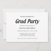 Moderner Grad | Gruppe 2025 Foto Graduation Party Einladung (Rückseite)