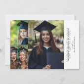 Moderner GRAD High School 6 Foto Collage Abschluss Ankündigung (Rückseite)