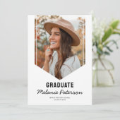 Moderner Grad Sash Foto Abschluss Ankündigung (Stehend Vorderseite)