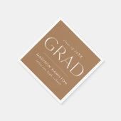 Moderner Grad Toffee Brown Abschluss Serviette (Ecke)