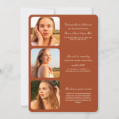 Moderner Grad Typografie Foto Abschluss Ankündigung (Rückseite)