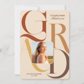 Moderner Grad Typografie Foto Abschluss Ankündigung (Vorderseite)