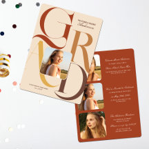 Moderner Grad Typografie Foto Abschluss