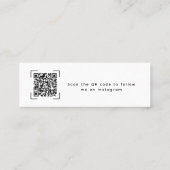Moderner Gradient Social Media Networking QR Code Mini Visitenkarte (Rückseite)